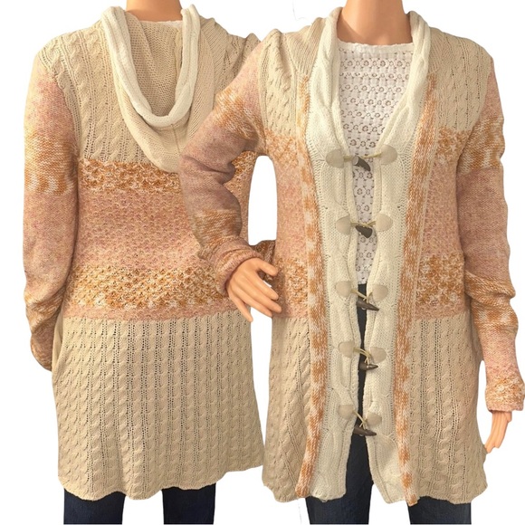 Free People Sweaters - Free People | Women’s Toggle Button Cozy Cable-Knit Long Cardigan Sweater ~ Sm P